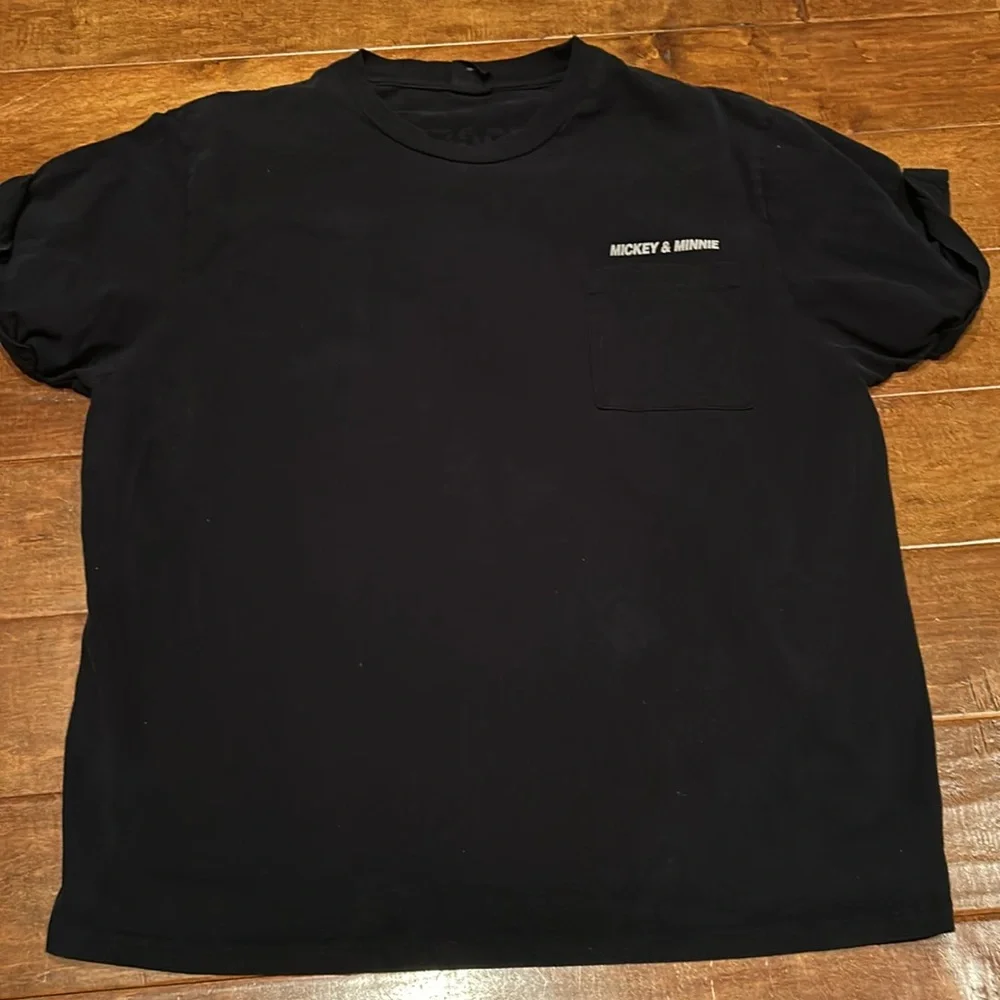 Rare Vintage Unisex Disney Apparel Mickey and Minnie Mouse Black T-Shirt Cotton - Picture 4 of 10